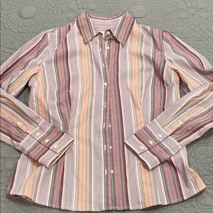 Merona Striped Button Down Shirt M